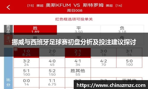 挪威与西班牙足球赛初盘分析及投注建议探讨